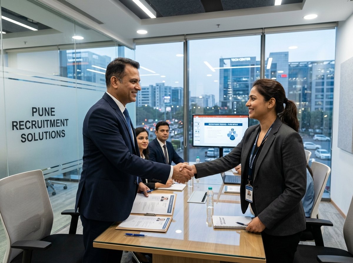 Corporate business handshake between recruitment partner and corporate client